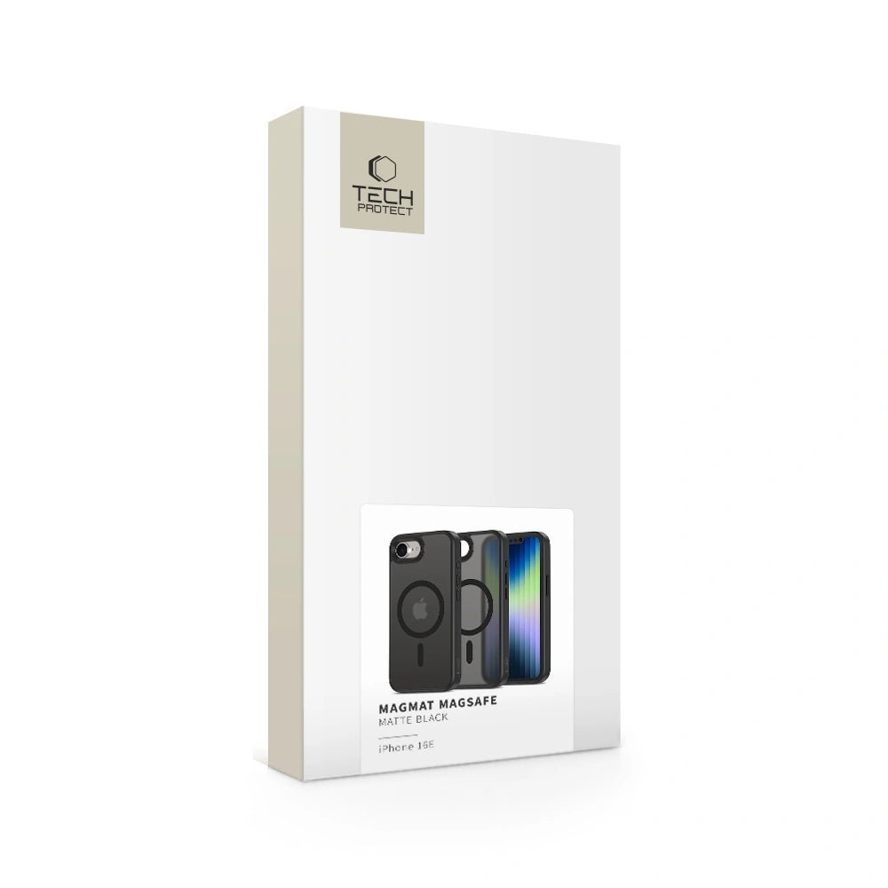 Tech - Protect iPhone 16e MagMat Σκληρή Θήκη με Πλαίσιο Σιλικόνης και MagSafe - Matte Black / Ημιδιάφανη