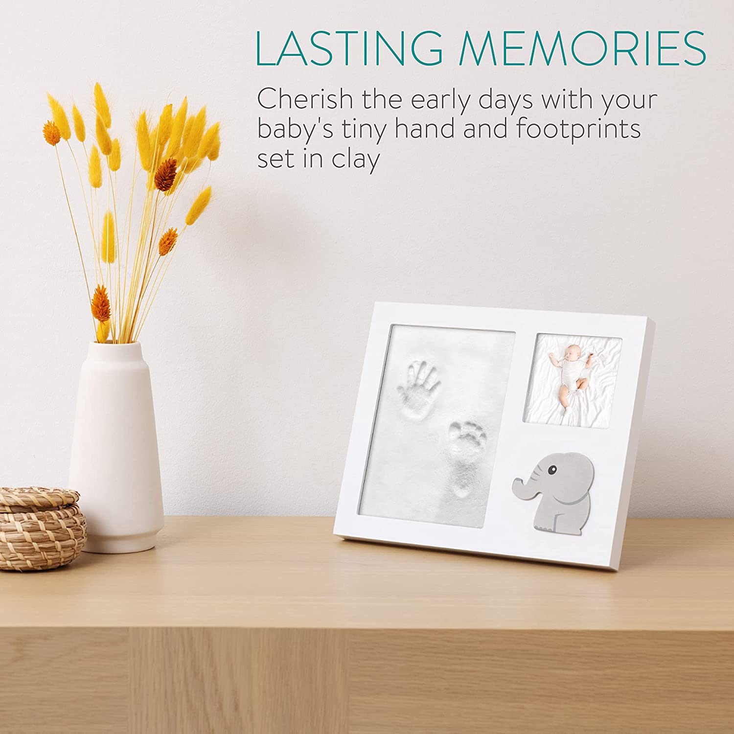 Navaris Κορνίζα από Πηλό για Αποτύπωμα Μωρού - 54248.01