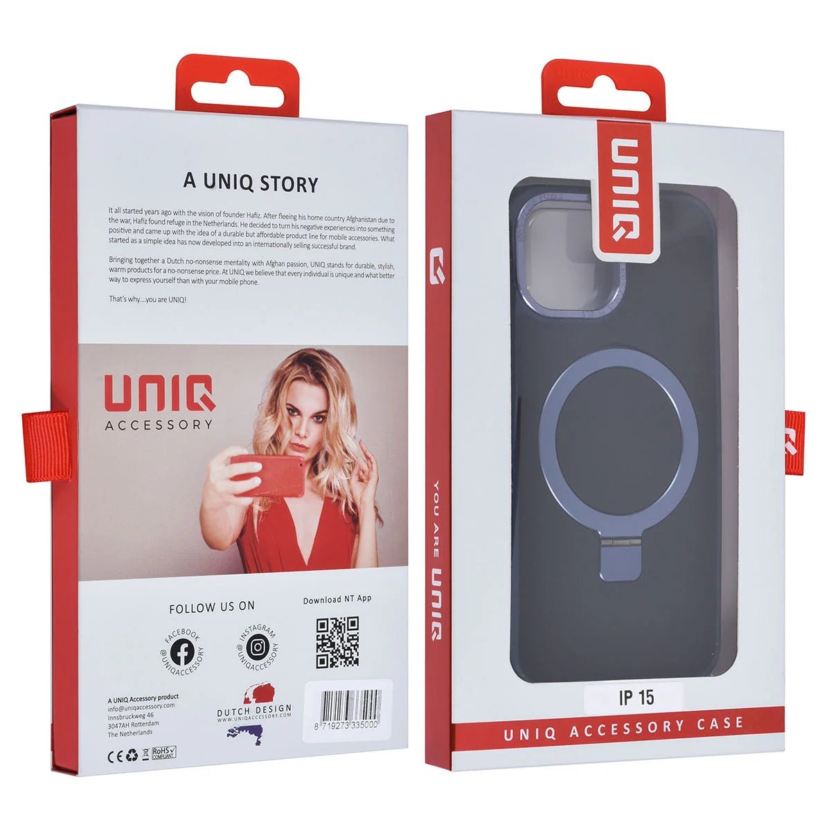 Tuniq iPhone 15 - MagSafe Σκληρή Θήκη με Δαχτυλίδι Συγκράτησης - Blue