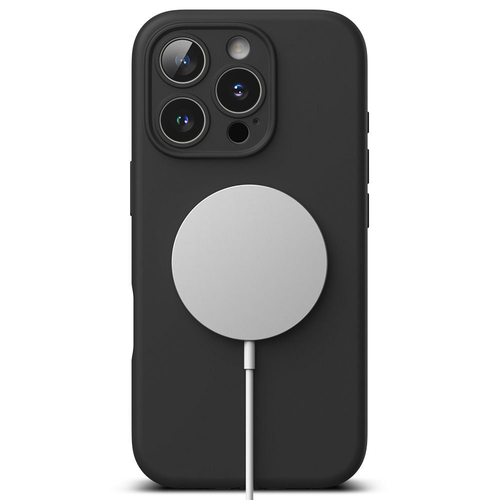 Ringke iPhone 16 Pro Max Silicone Magnetic MagSafe Case Θήκη Σιλικόνης με MagSafe - Black