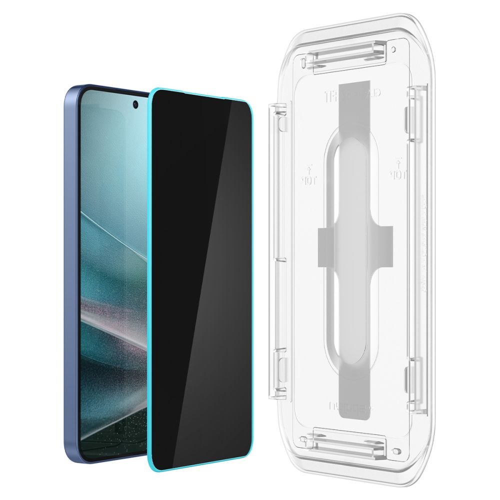 Spigen Samsung Galaxy S24 / S25 Glas.TR Privacy EZ Fit 2.5D 9H Αντιχαρακτικό Γυαλί Οθόνης - 2 Τεμάχια - Clear / Black - AGL09308
