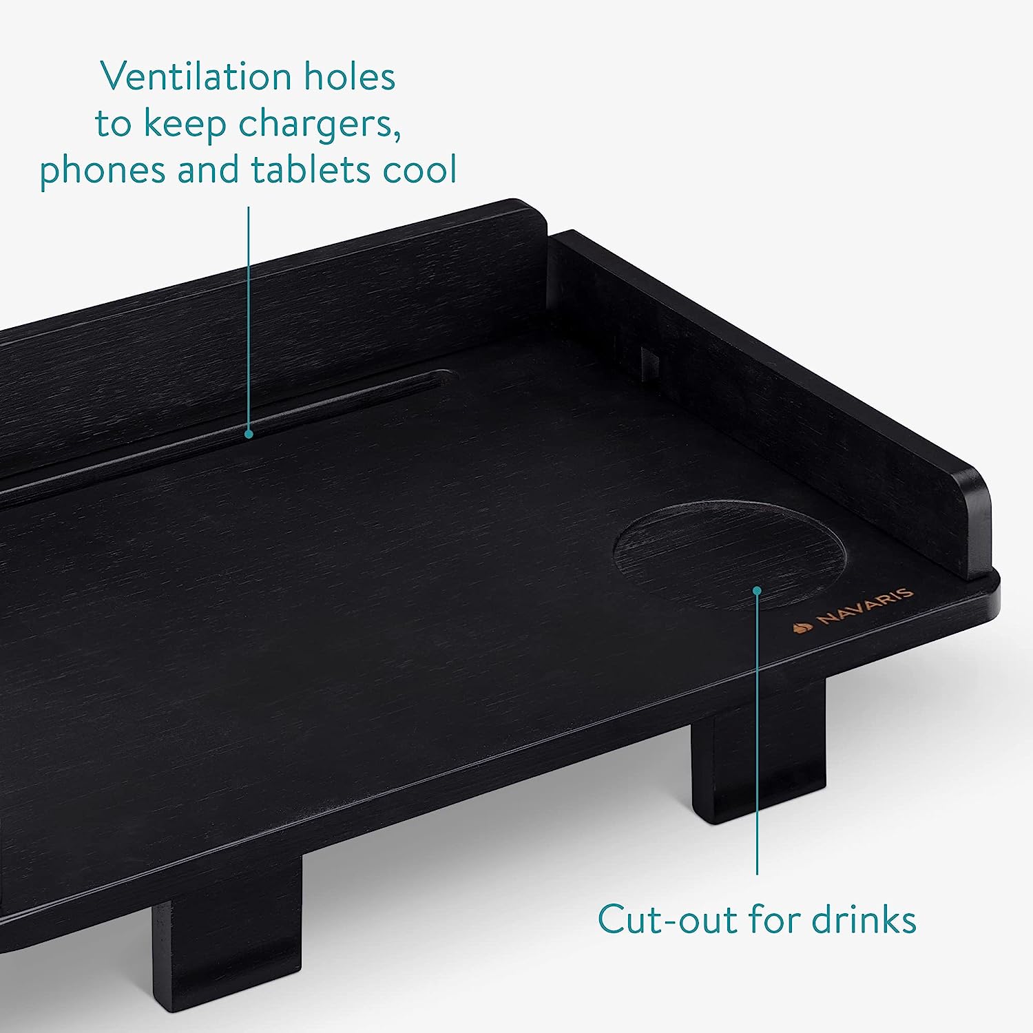 Navaris Κρεμαστό Κομοδίνο από Μπαμπού - Black - 52639.01.01