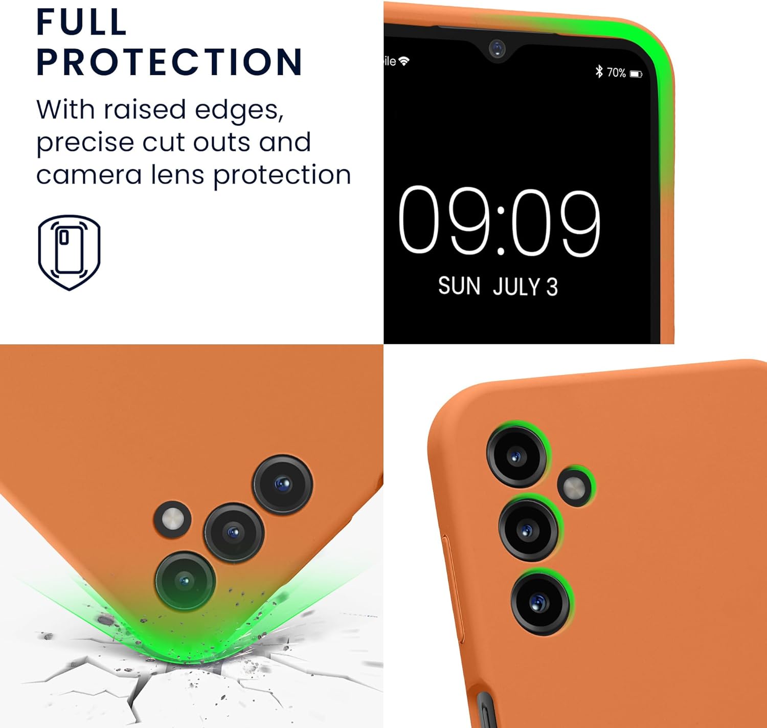 KW Samsung Galaxy A14 5G Θήκη Σιλικόνης Rubberized TPU - Warm Apricot