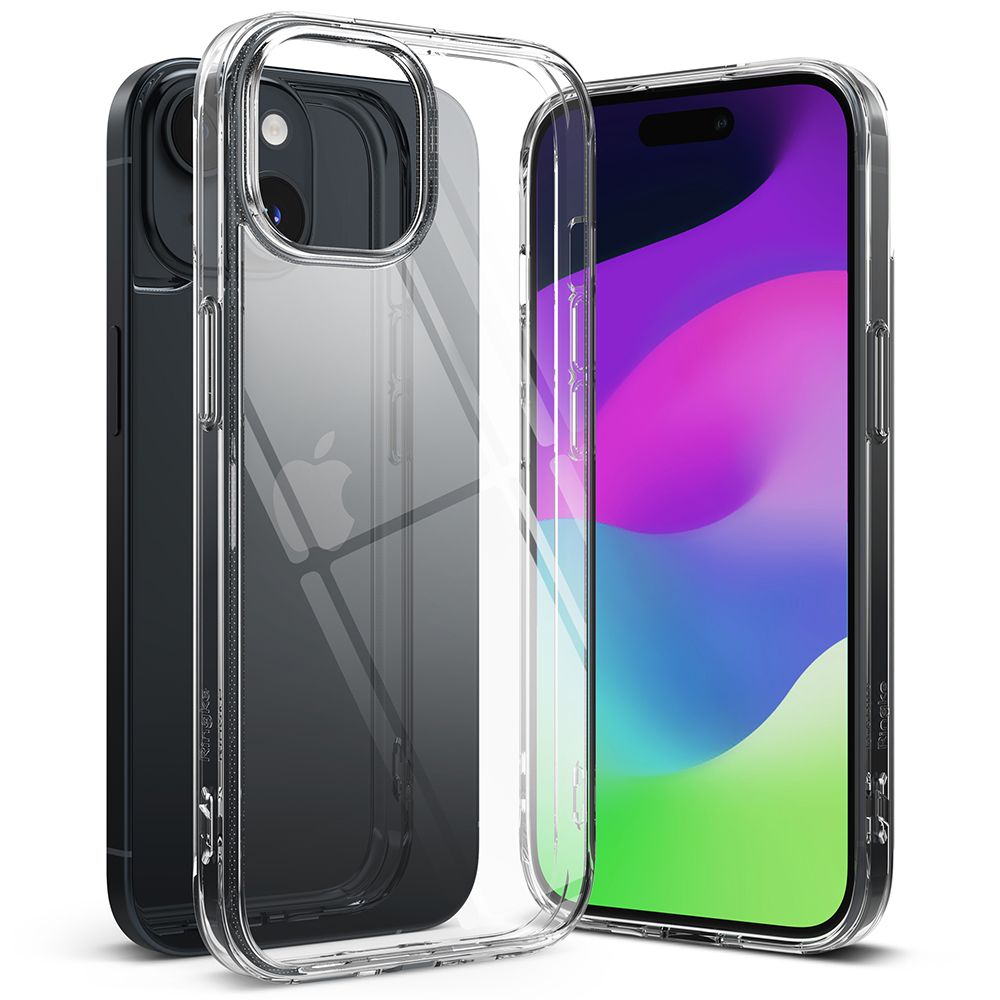 Ringke iPhone 15 Plus Fusion Σκληρή Θήκη με Πλαίσιο Σιλικόνης - Διάφανη