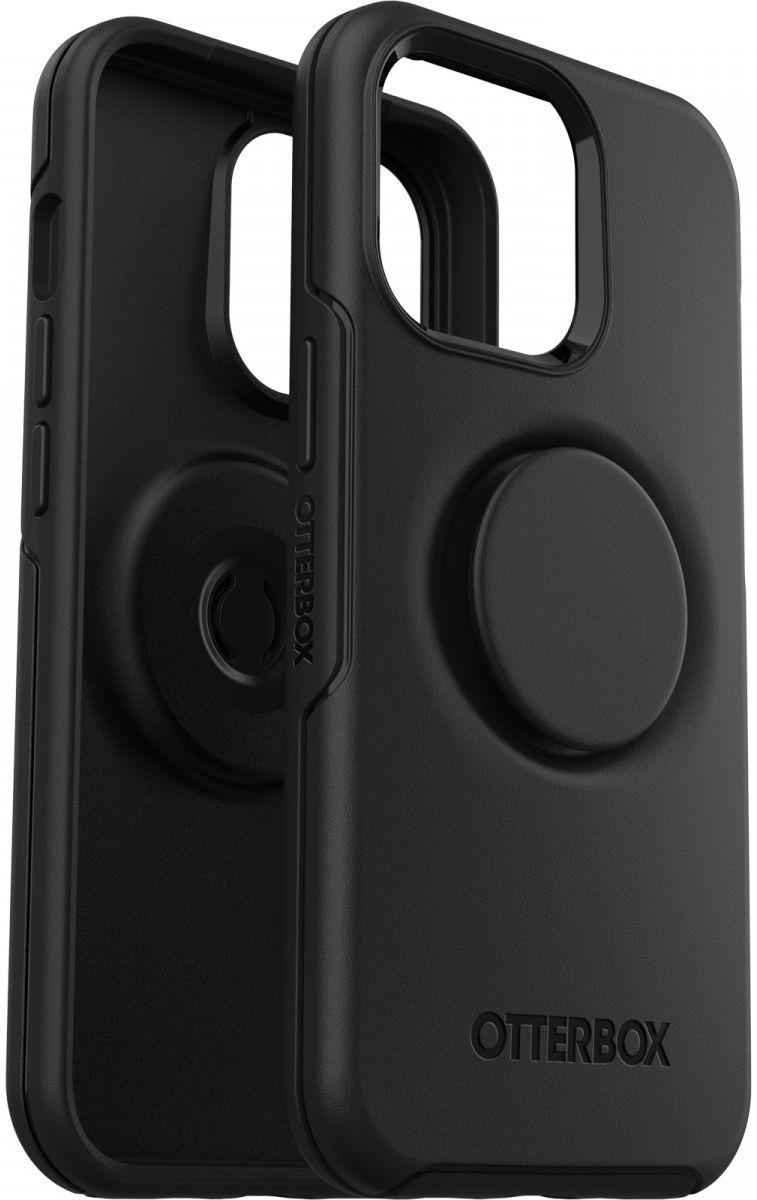 OtterBox iPhone 13 Pro Otter + Pop Symmetry Series Σκληρή Θήκη με Πλαίσιο Σιλικόνης και Ενσωματωμένο Pop Holder - Black