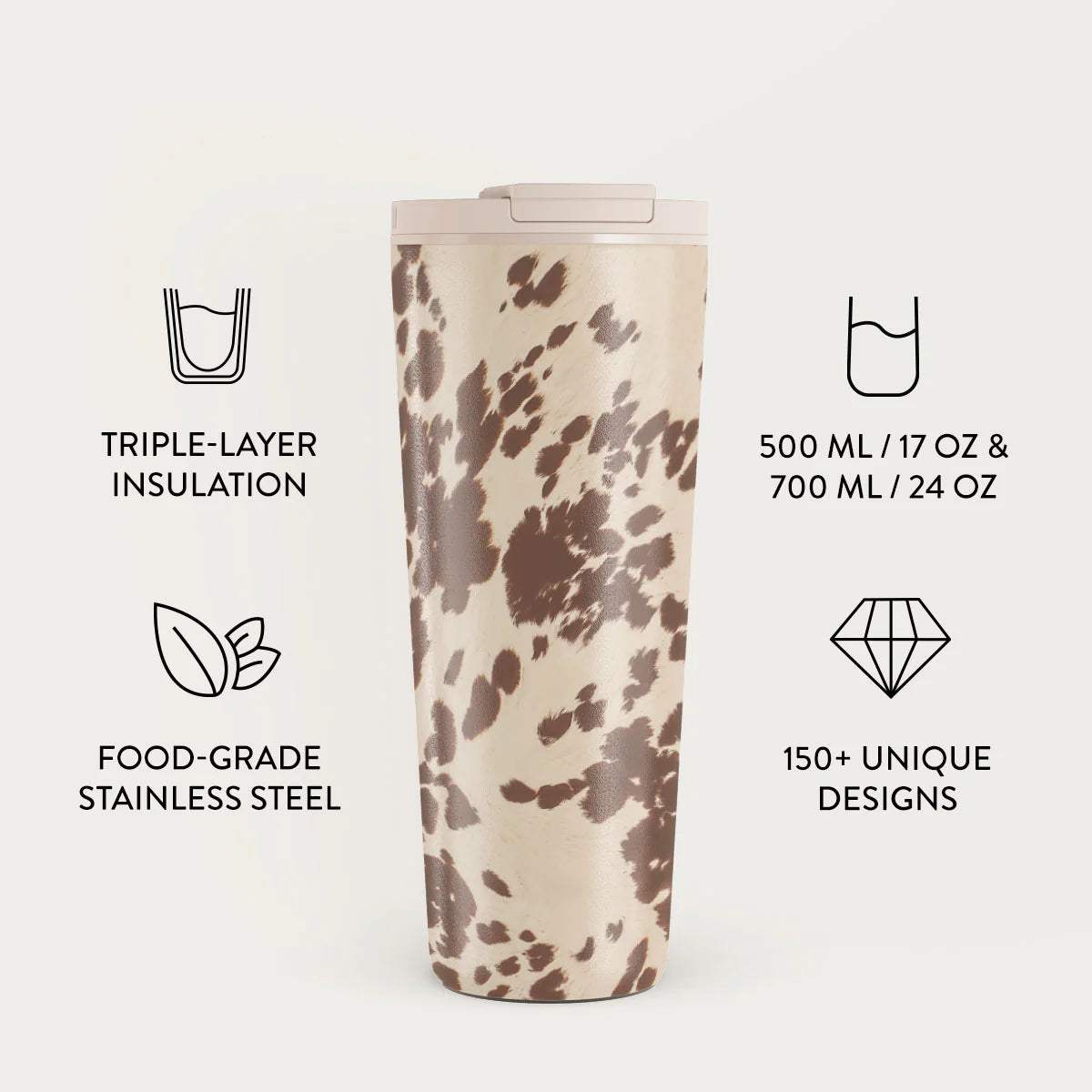 Burga Κούπα Θερμός από Ανοξείδωτο Ατσάλι - Flap Lid - 700ml - Rodeo