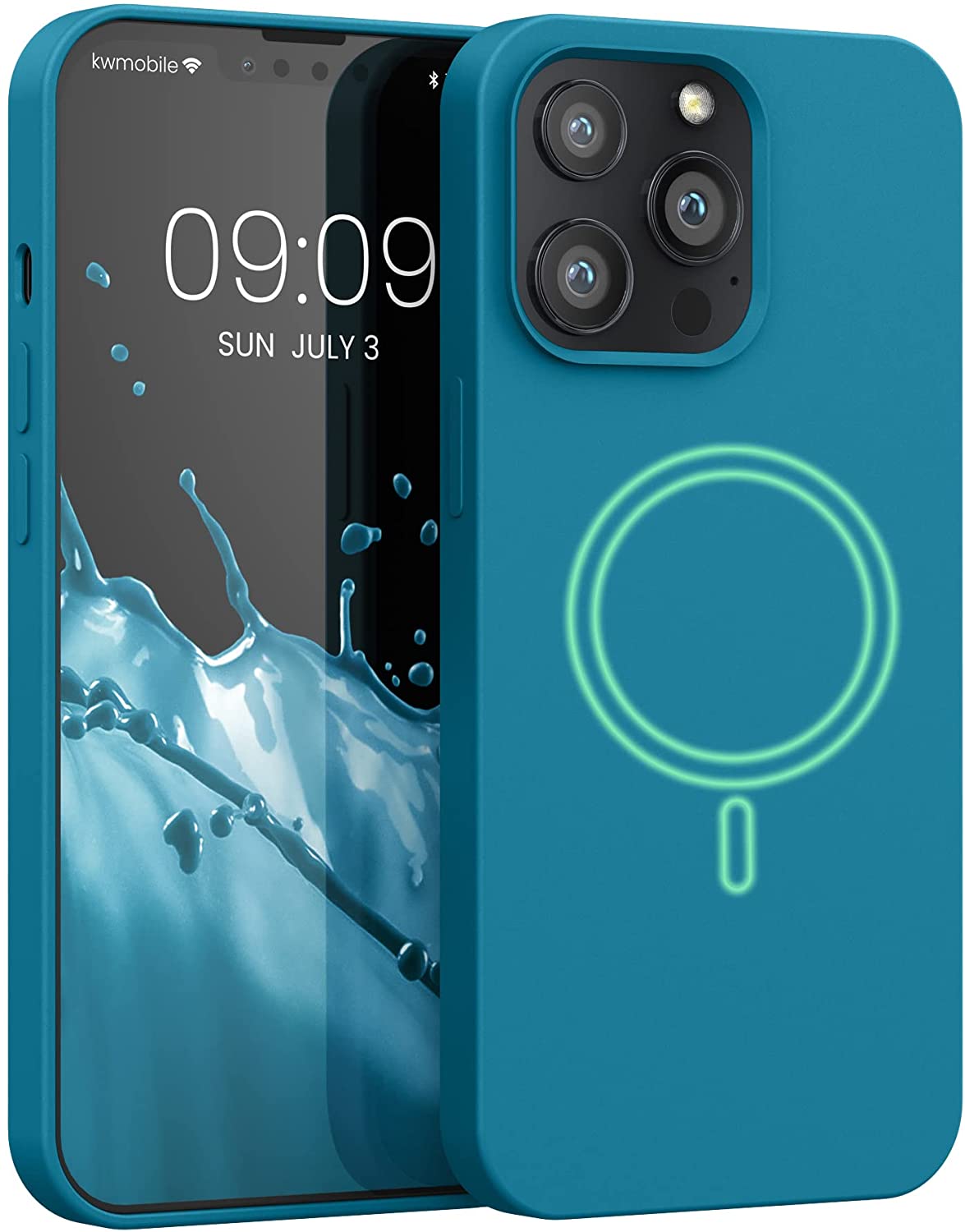 KW iPhone 13 Pro Θήκη Σιλικόνης Rubber TPU με MagSafe - Petrol Matte - 56560.57