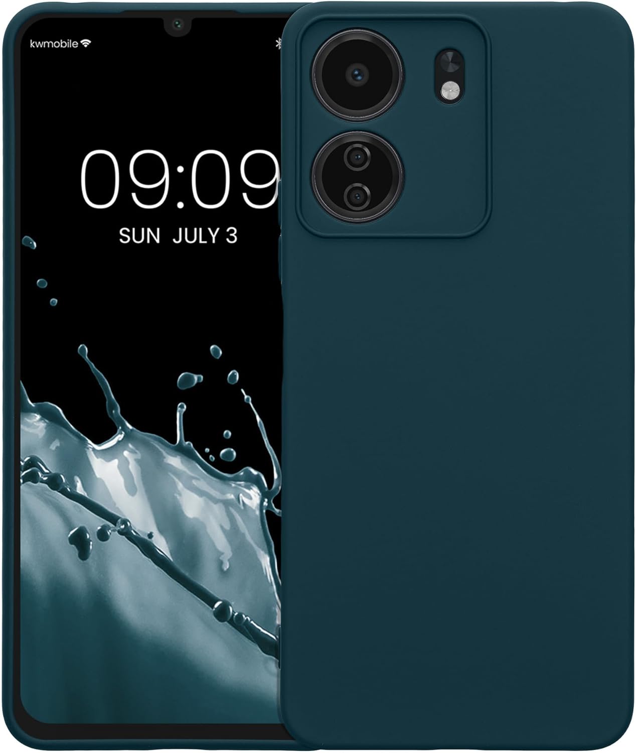 KW Xiaomi Redmi 13C / Poco C65 Θήκη Σιλικόνης Rubberized TPU - Matte Petrol