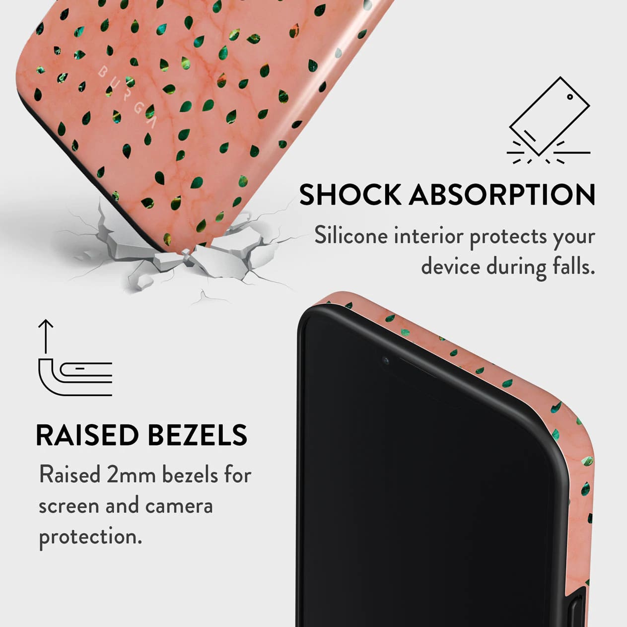 Burga iPhone 13 Pro Fashion Tough Σκληρή Θήκη - Watermelon Shake