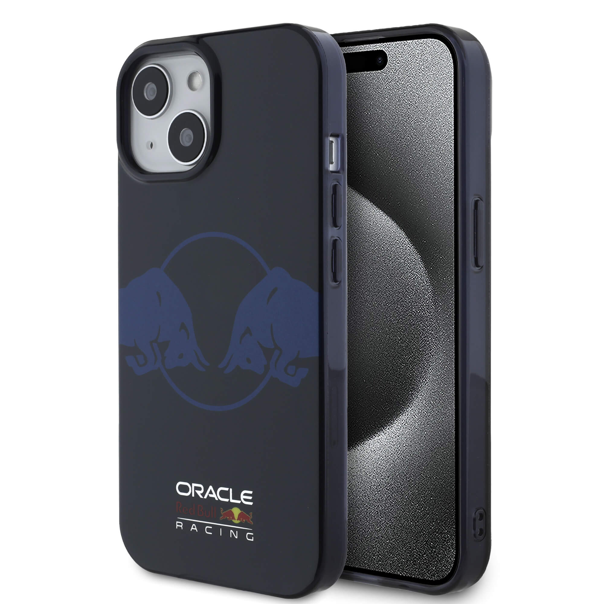 Red Bull iPhone 15 - IML Two Bulls - MagSafe Σκληρή Θήκη με Πλαίσιο Σιλικόνης - Navy - RBHMP15S24HIDBV
