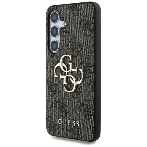 Guess Samsung Galaxy S25 Plus - Big 4G Logo Classic Logo - Σκληρή Θήκη με Επένδυση από Οικολογικό Δέρμα - Brown - GUHCS25M4GMGBR