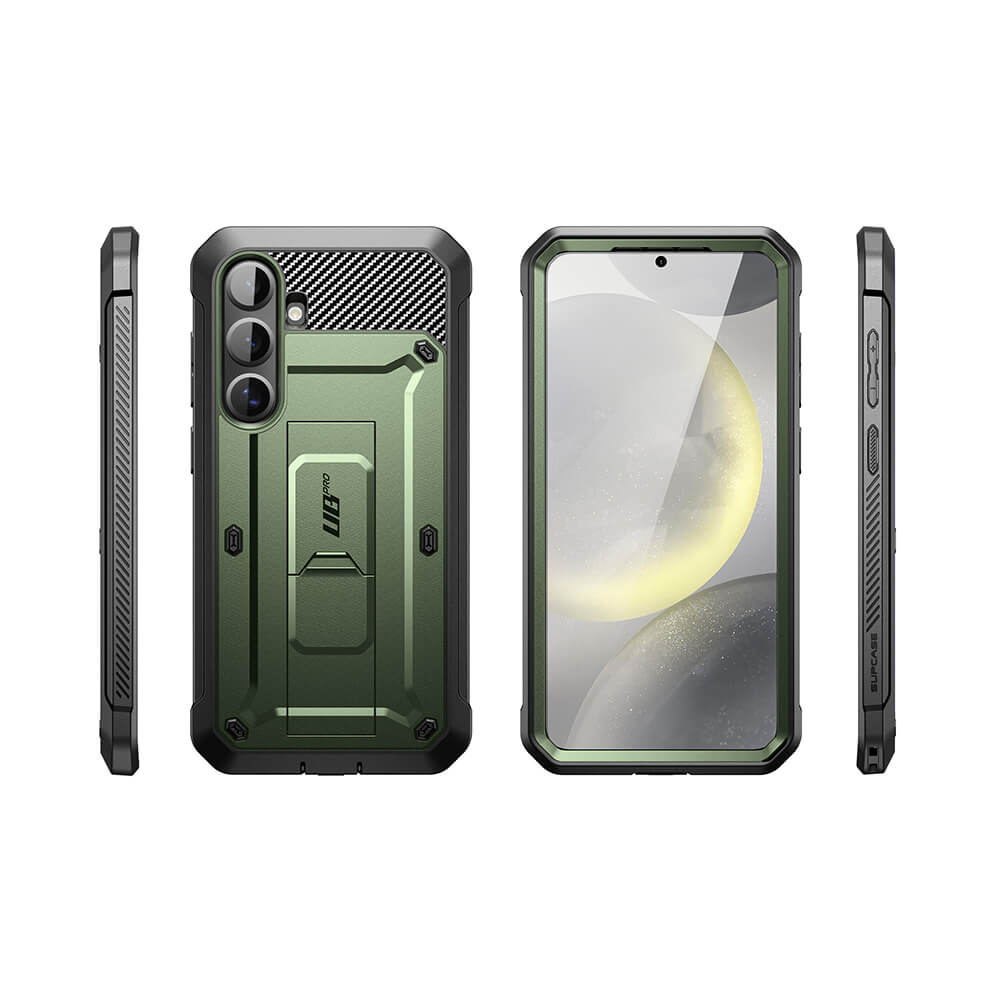 Supcase Samsung Galaxy S25 Plus Unicorn Beetle Pro Σκληρή Θήκη με Προστασία Οθόνης και Stand - Dark Green