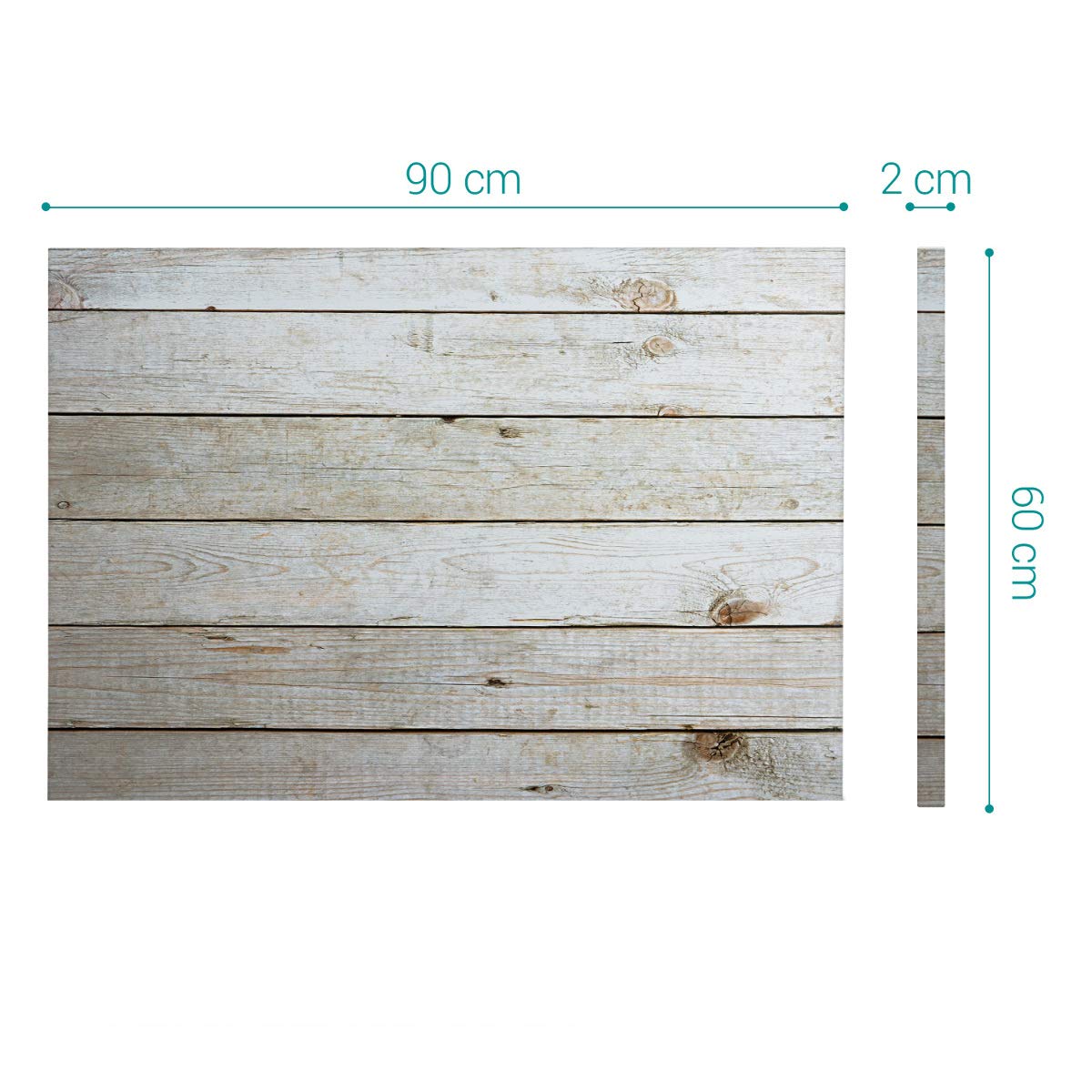 Navaris Μαγνητικός Πίνακας Ανακοινώσεων - 60 x 90 cm - Wooden Planks - 49997.01