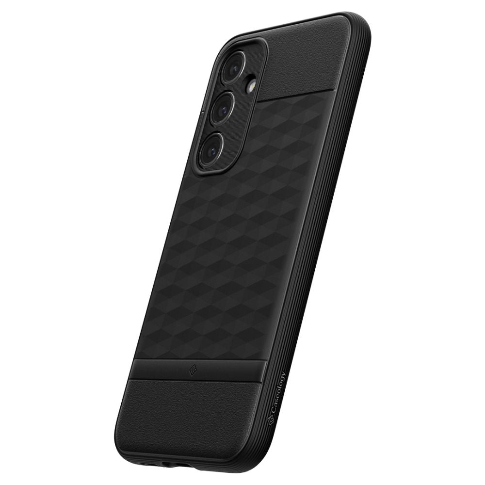 Caseology Samsung Galaxy S23 FE Parallax Θήκη Σιλικόνης με Σκληρό Πλαίσιο - Matte Black
