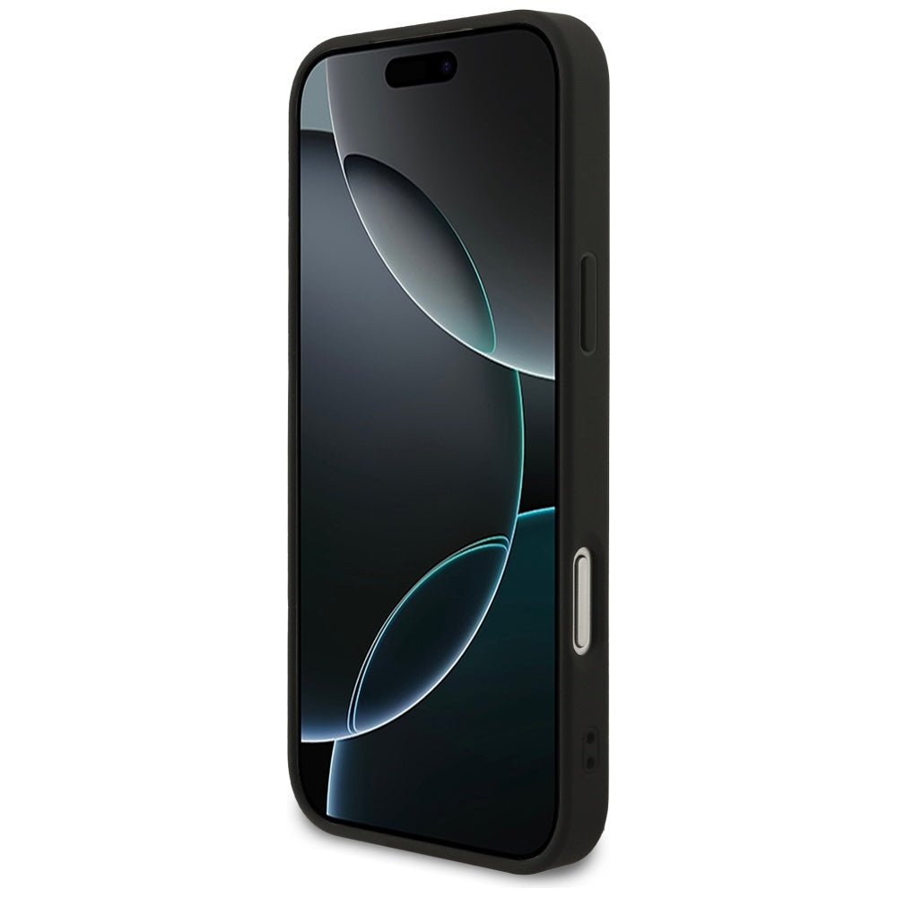 Guess iPhone 17 Pro Max - Saffiano Classic Logo MagSafe - Σκληρή Θήκη με Πλαίσιο Σιλικόνης και Επένδυση Οικολογικού Δέρματος - Black - GUHMP17XPSAHMCK