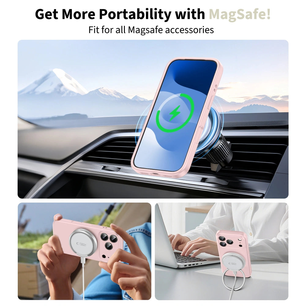 Tech-Protect iPhone 17 Pro Silicone MagSafe Θήκη Σιλικόνης - Pink Pearl