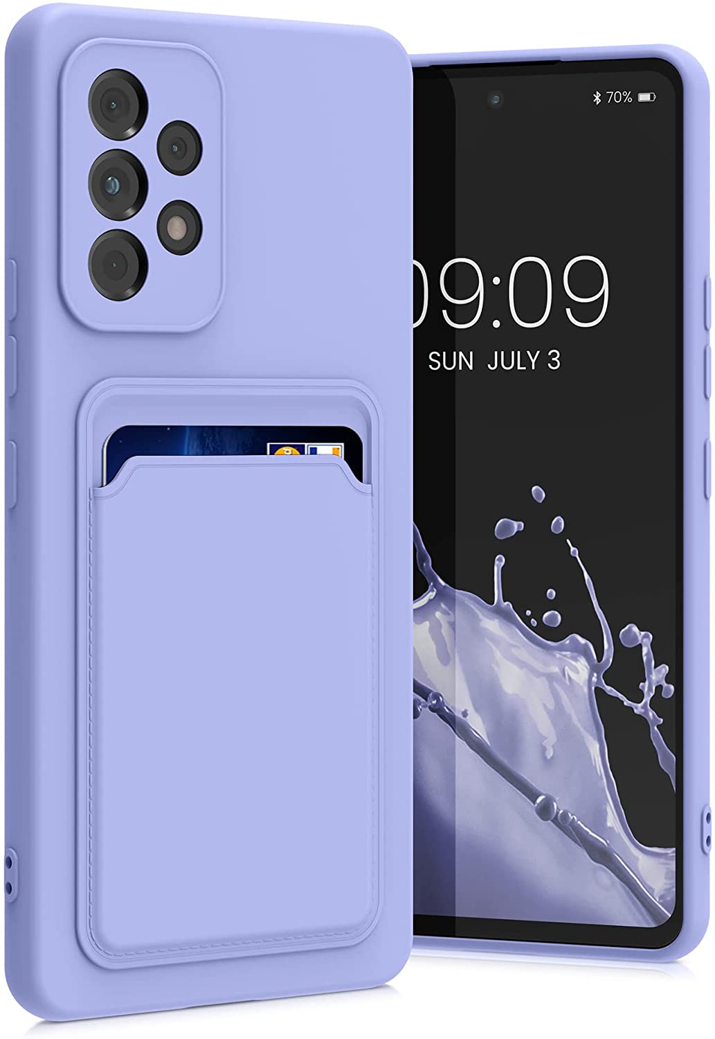 KW Samsung Galaxy A53 5G Θήκη Σιλικόνης TPU με Υποδοχή για Κάρτα - Lavender - 58146.108