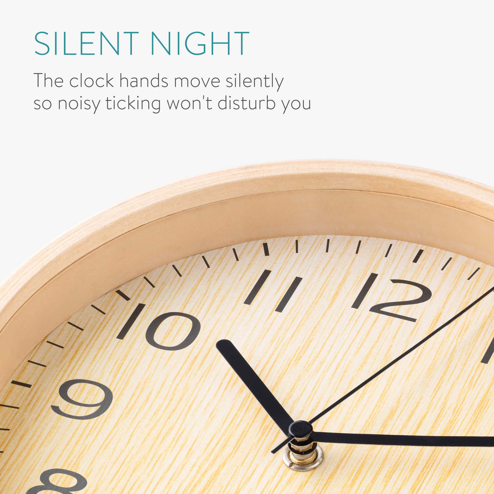 Navaris Επιτραπέζιο Ξύλινο Αναλογικό Ρολόι - Light Brown - 54997.24.01