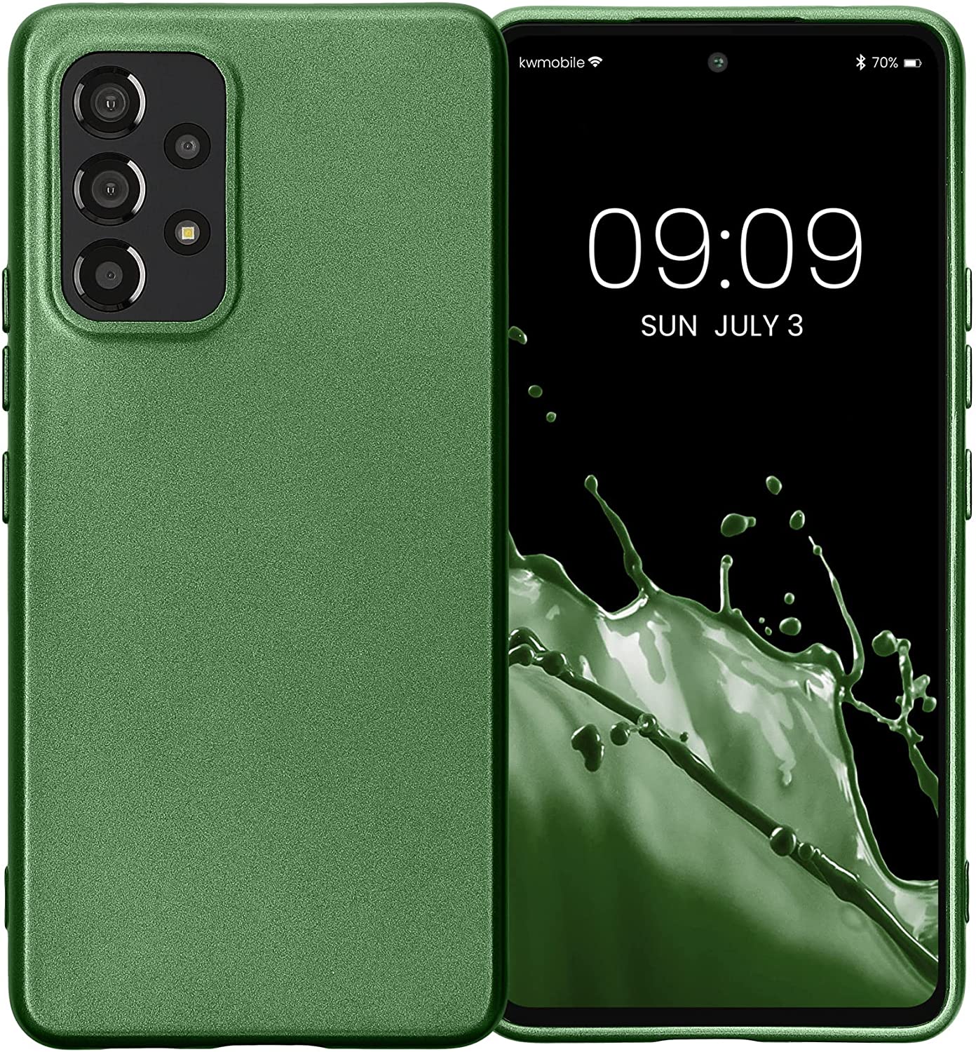 KW Samsung Galaxy A53 5G Θήκη Σιλικόνης TPU - Metallic Forest Green - 58019.233