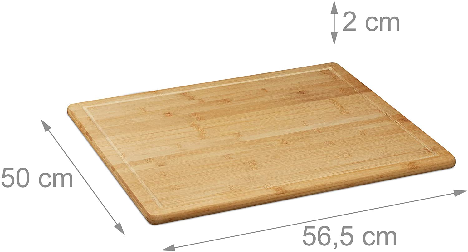 Relaxdays Σανίδα Κοπής από Μπαμπού - Natural - 4052025221560