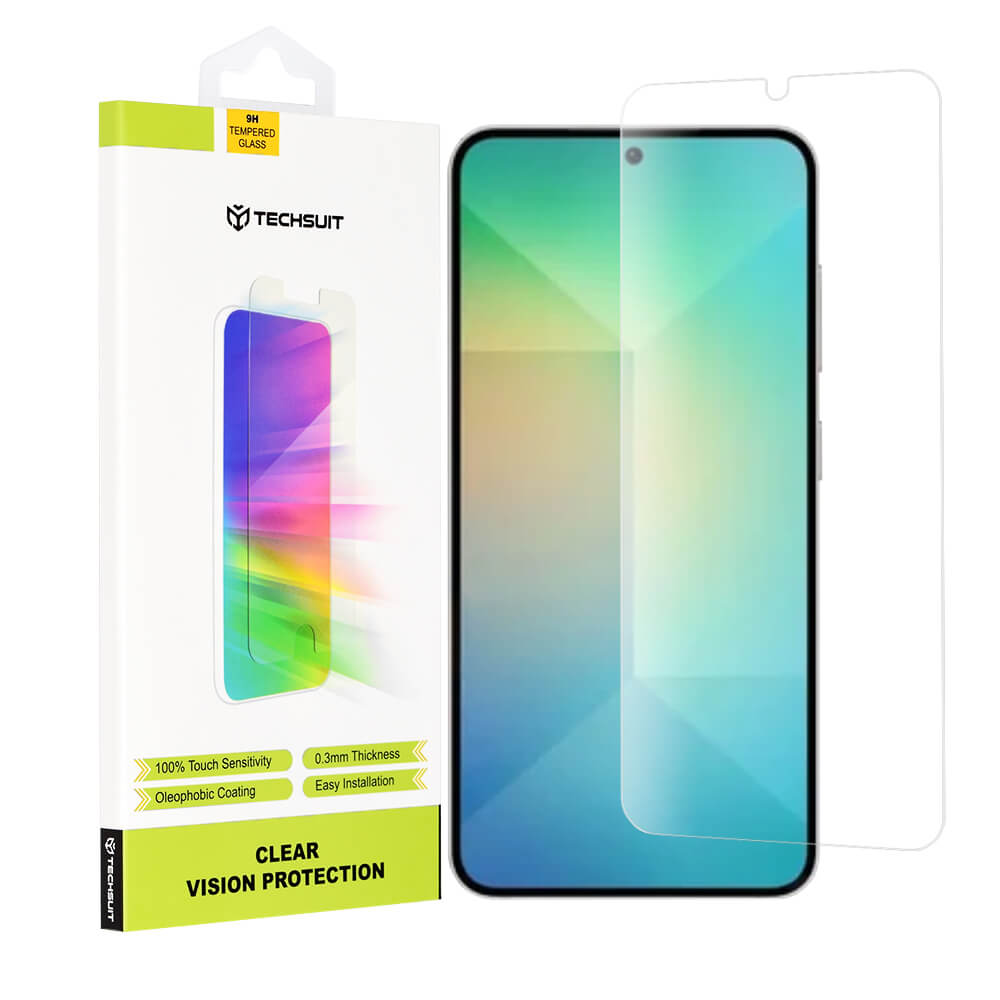Techsuit Samsung Galaxy S25 - Clear Vision - Προστασία Οθόνης με Αντιχαρακτικό Γυαλί - Case Friendly - Διάφανο