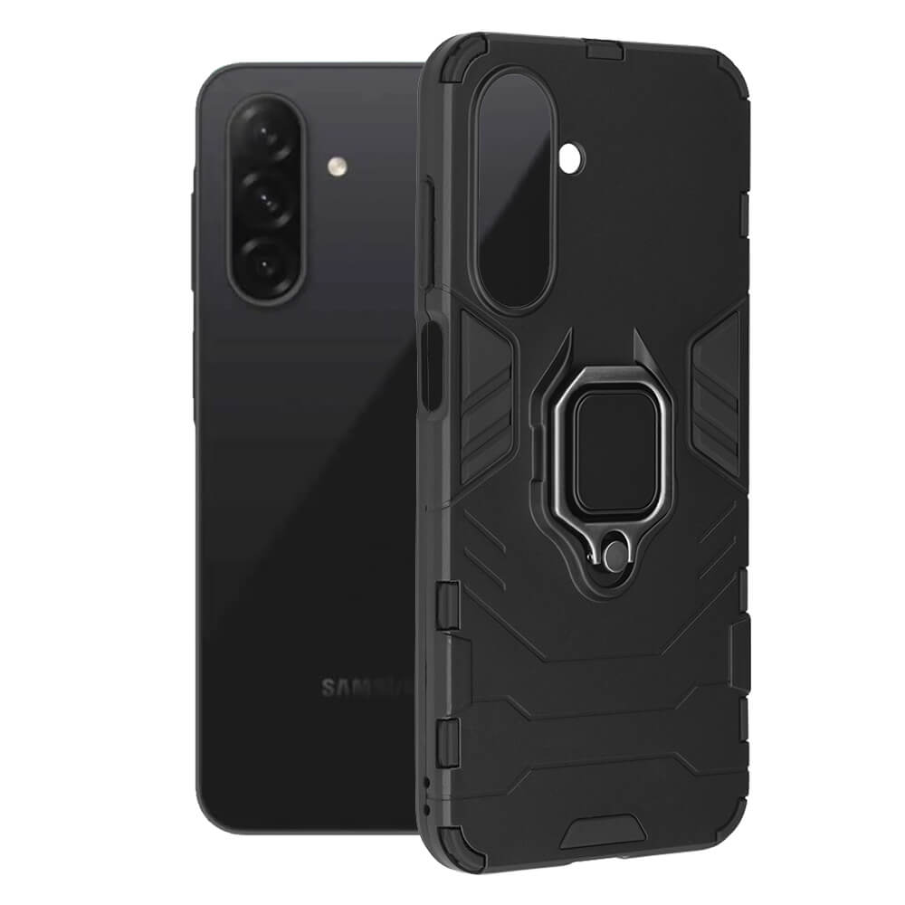 Techsuit Samsung Galaxy A26 5G - Silicone Shield - Σκληρή Θήκη με Δαχτυλίδι Συγκράτησης - Black