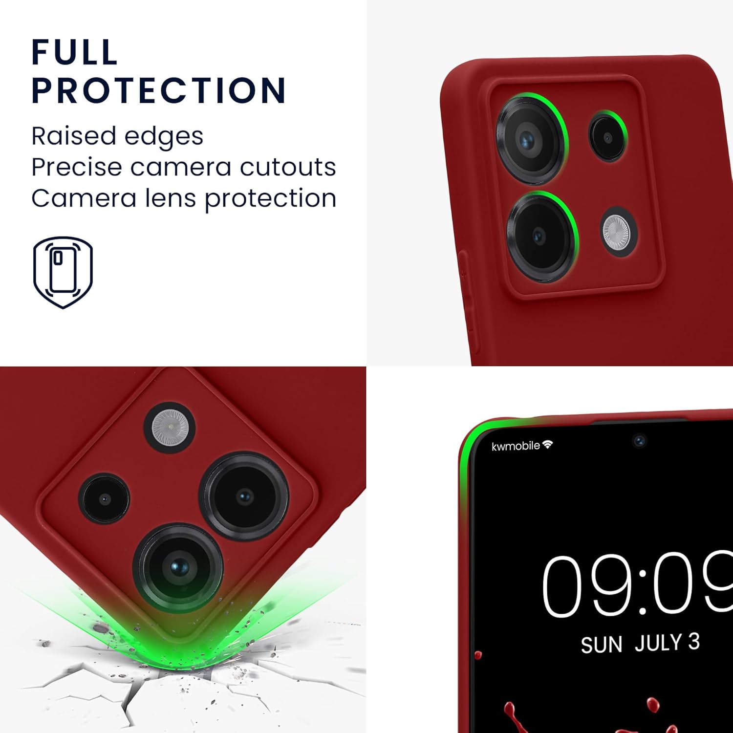 KW Xiaomi Redmi Note 13 Pro 5G / Poco X6 5G Θήκη Σιλικόνης TPU - Rhubarb Red