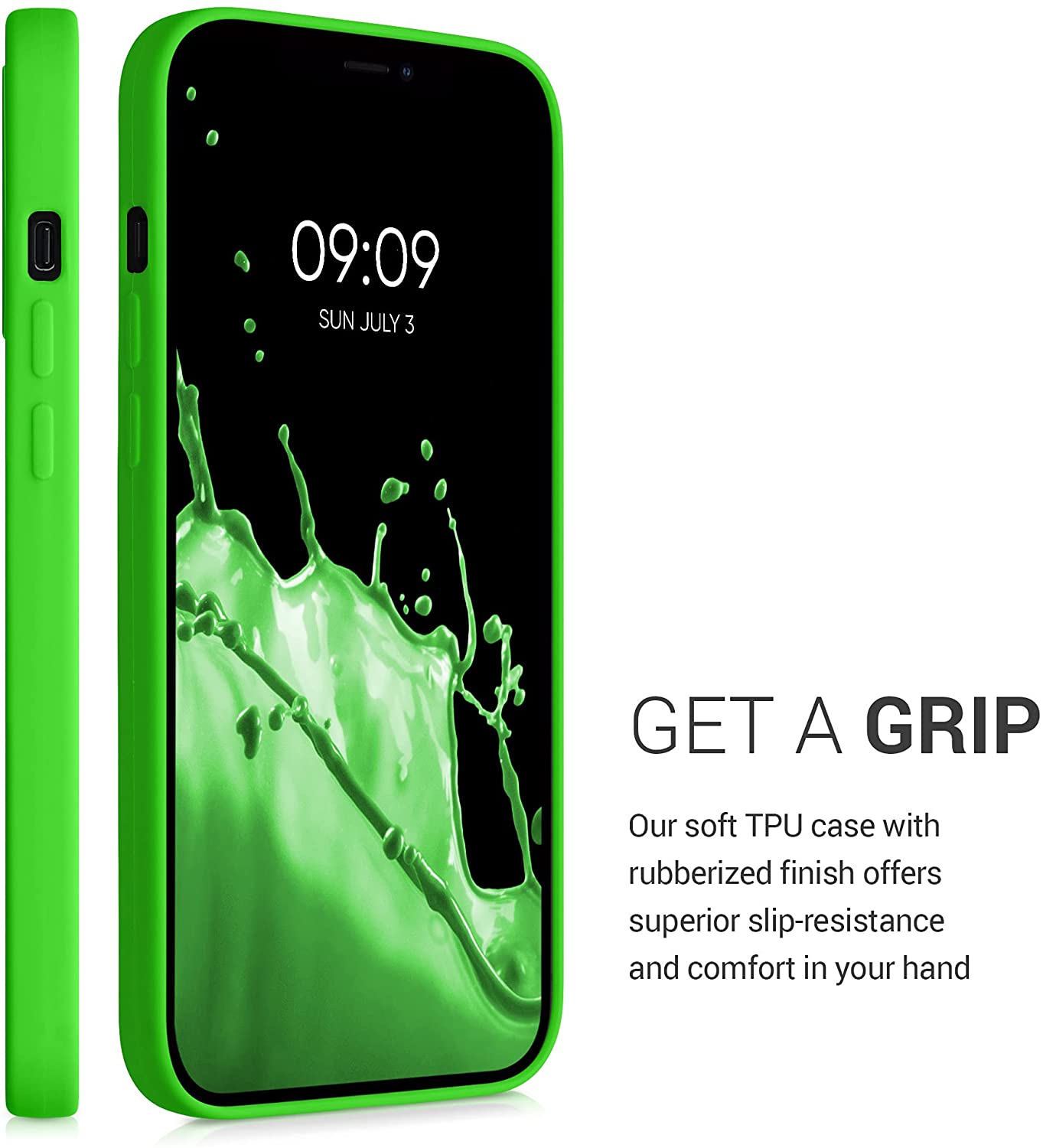 KW iPhone 12 Pro Max Θήκη Σιλικόνης TPU - Lime Green - 54514.159