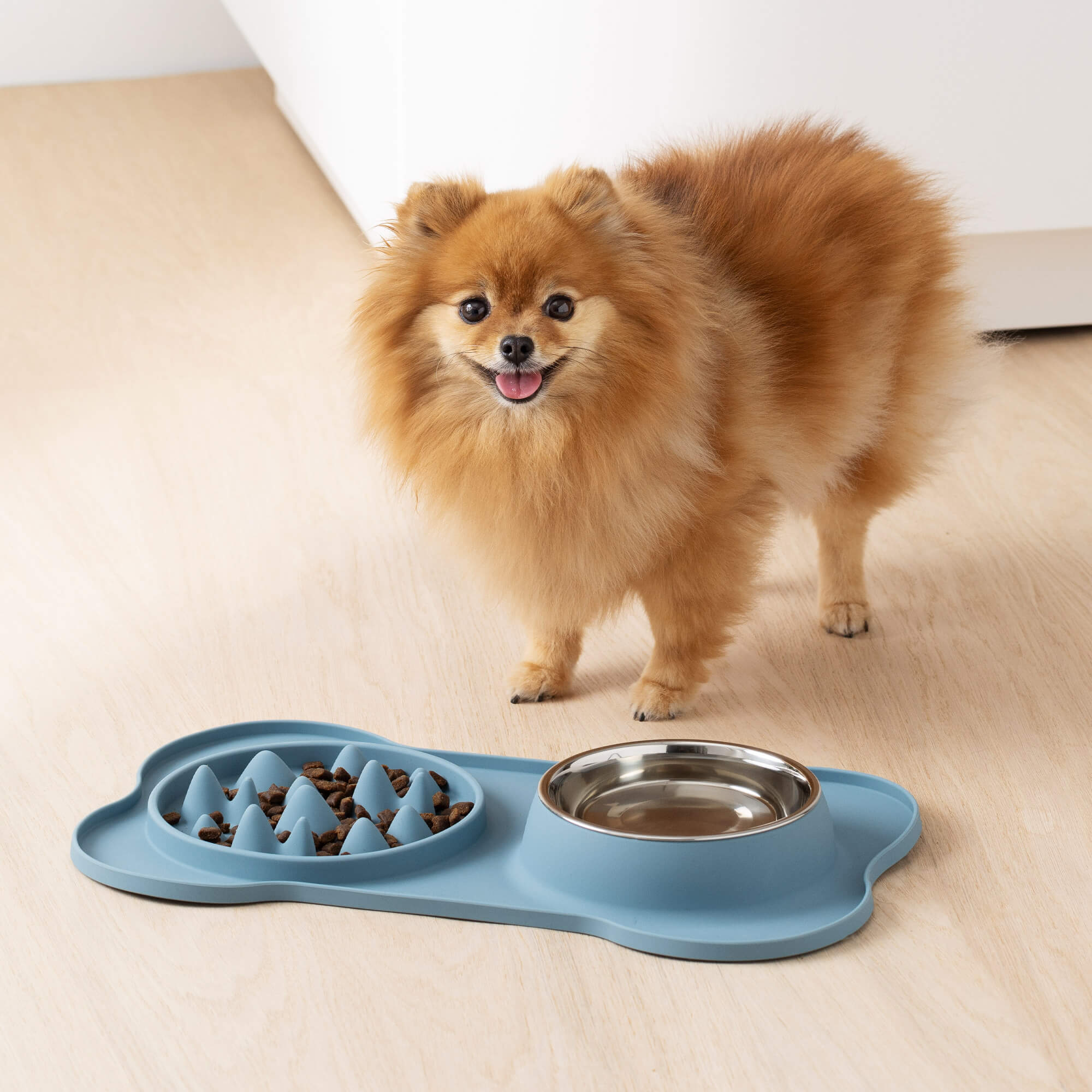 Navaris Slow-Feeder Μπολ Αργής Κατάποσης από Σιλικόνη - Blue - 55133.17