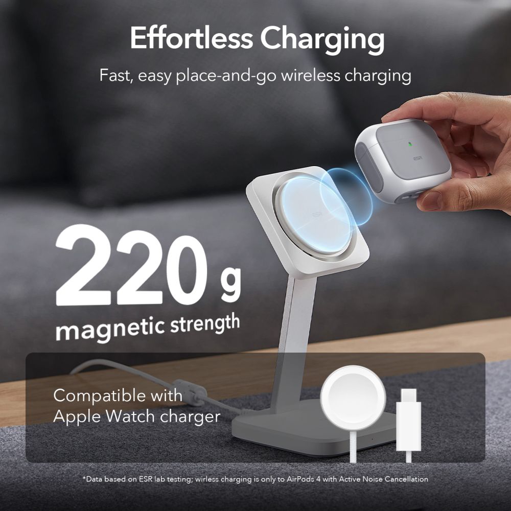 ESR AirPods 4 Θήκη Σιλικόνης με MagSafe - Orbit Halolock - White