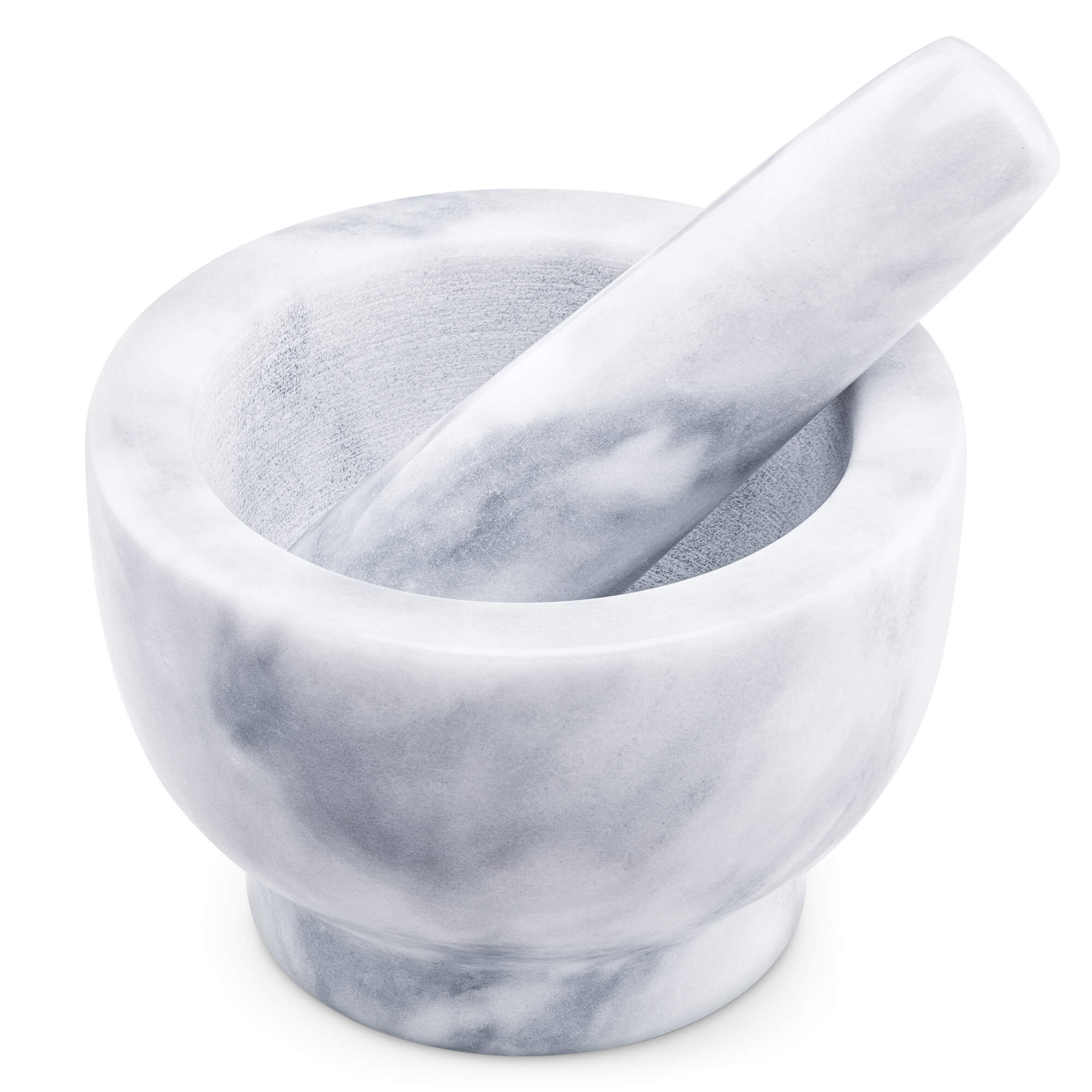 Navaris Mortar and Pestle Set Σετ με Γουδί και Γουδοχέρι από Φυσικό Λευκό / Γκρι Μάρμαρο - 47789.04