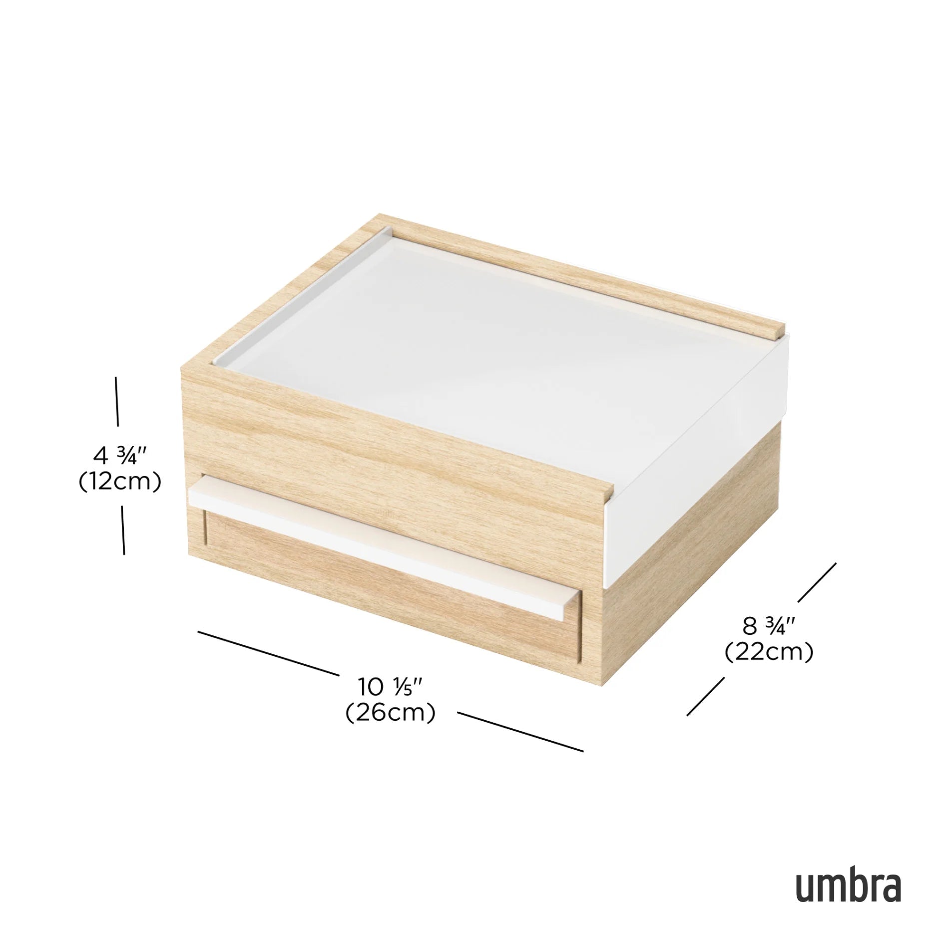 Umbra Ξύλινο Κουτί Αποθήκευσης Κοσμημάτων - Stowit - White / Natural