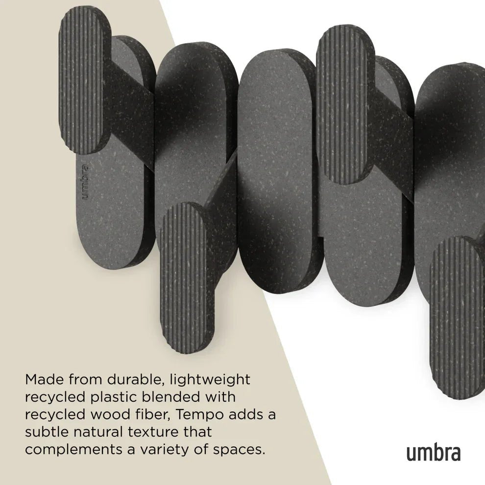 Umbra Tempo - Επιτοίχια Κρεμάστρα με 6 Γάντζους - Black