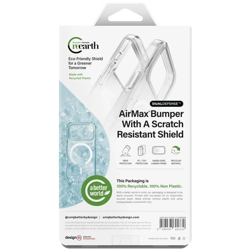 Uniq iPhone 17 - Clario MagClick Charging - Σκληρή Θήκη με Πλαίσιο Σιλικόνης και MagSafe - Black