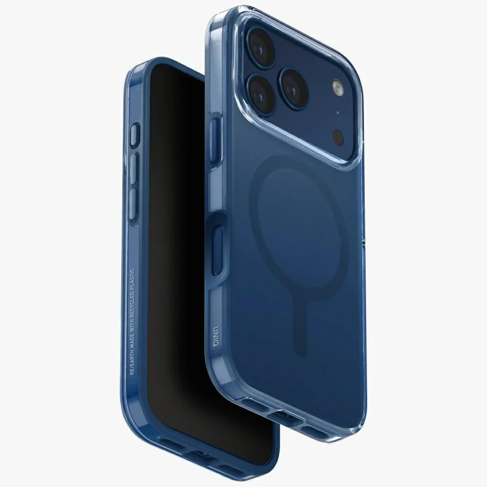 Uniq iPhone 17 Pro - Clario MagClick Charging - Σκληρή Θήκη με Πλαίσιο Σιλικόνης και MagSafe - Blue