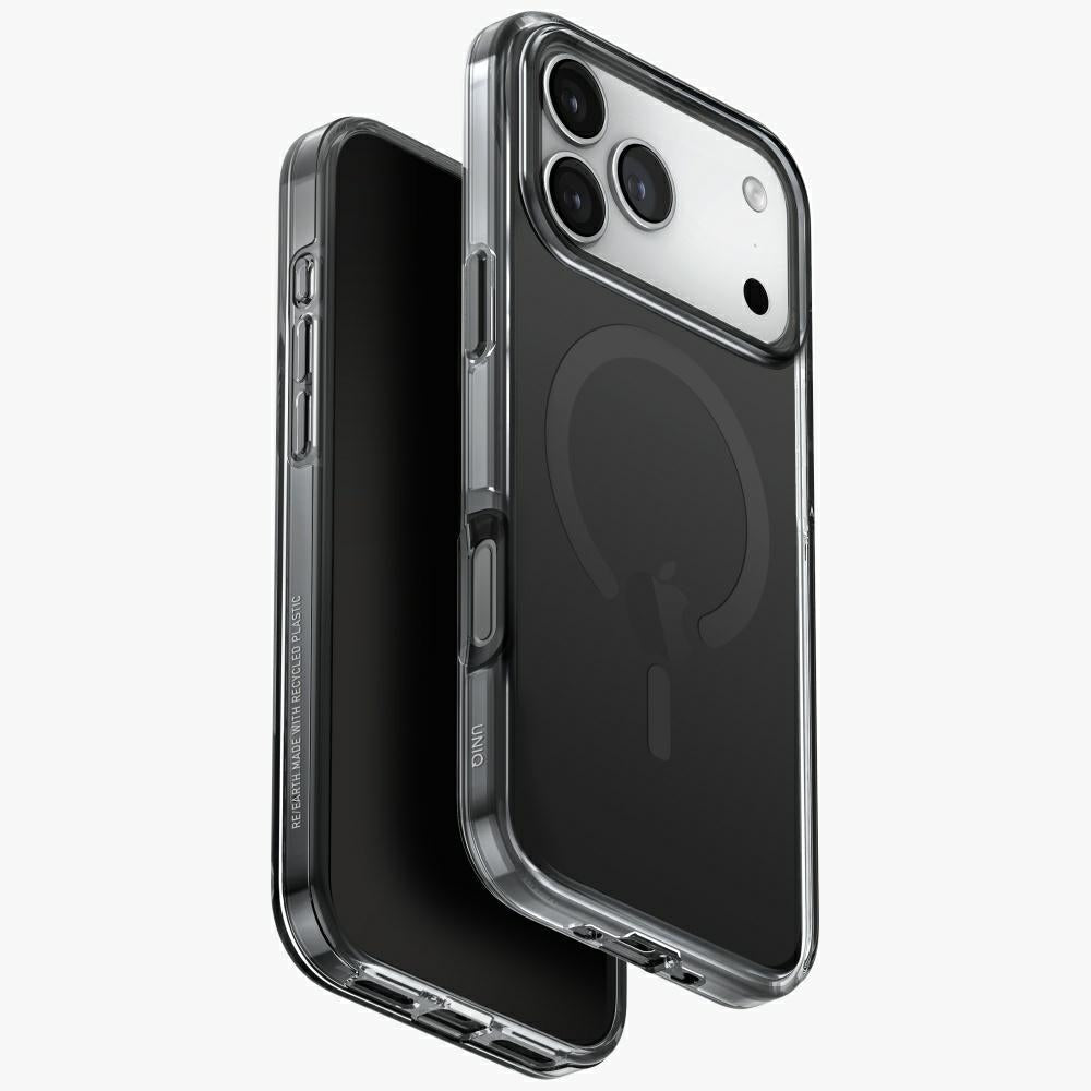 Uniq iPhone 17 Pro Max - Σκληρή Θήκη με Πλαίσιο Σιλικόνης και MagSafe - Clario MagClick Charging - Black