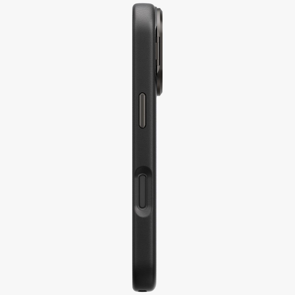 Uniq iPhone 17 Pro - Σκληρή Θήκη με Επένδυση Οικολογικού Δέρματος με Eνσωματωμένη Λαβή FlexGrip και Stand - Heldro Pro Magclick - Black