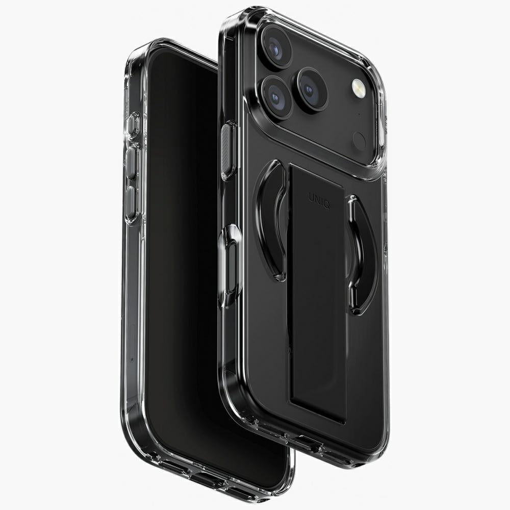 Uniq iPhone 17 Pro - Σκληρή Θήκη με Πλαίσιο Σιλικόνης με MagSafe και Eνσωματωμένη Λαβή FlexGrip - Heldro Air - Black