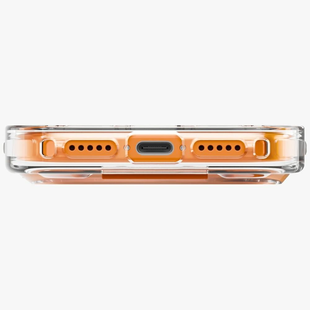 Uniq iPhone 17 Pro - Σκληρή Θήκη με Πλαίσιο Σιλικόνης με MagSafe και Eνσωματωμένη Λαβή FlexGrip - Heldro Air - Orange