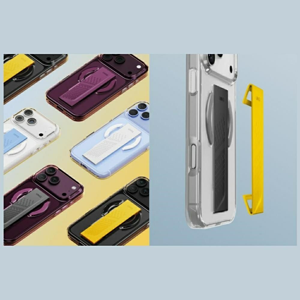 Uniq iPhone 18 Pro / iPhone 17 Pro - Σκληρή Θήκη με Πλαίσιο Σιλικόνης MagSafe και Ενσωματωμένη Λαβή FlexGrip - Heldro Air - Burgundy