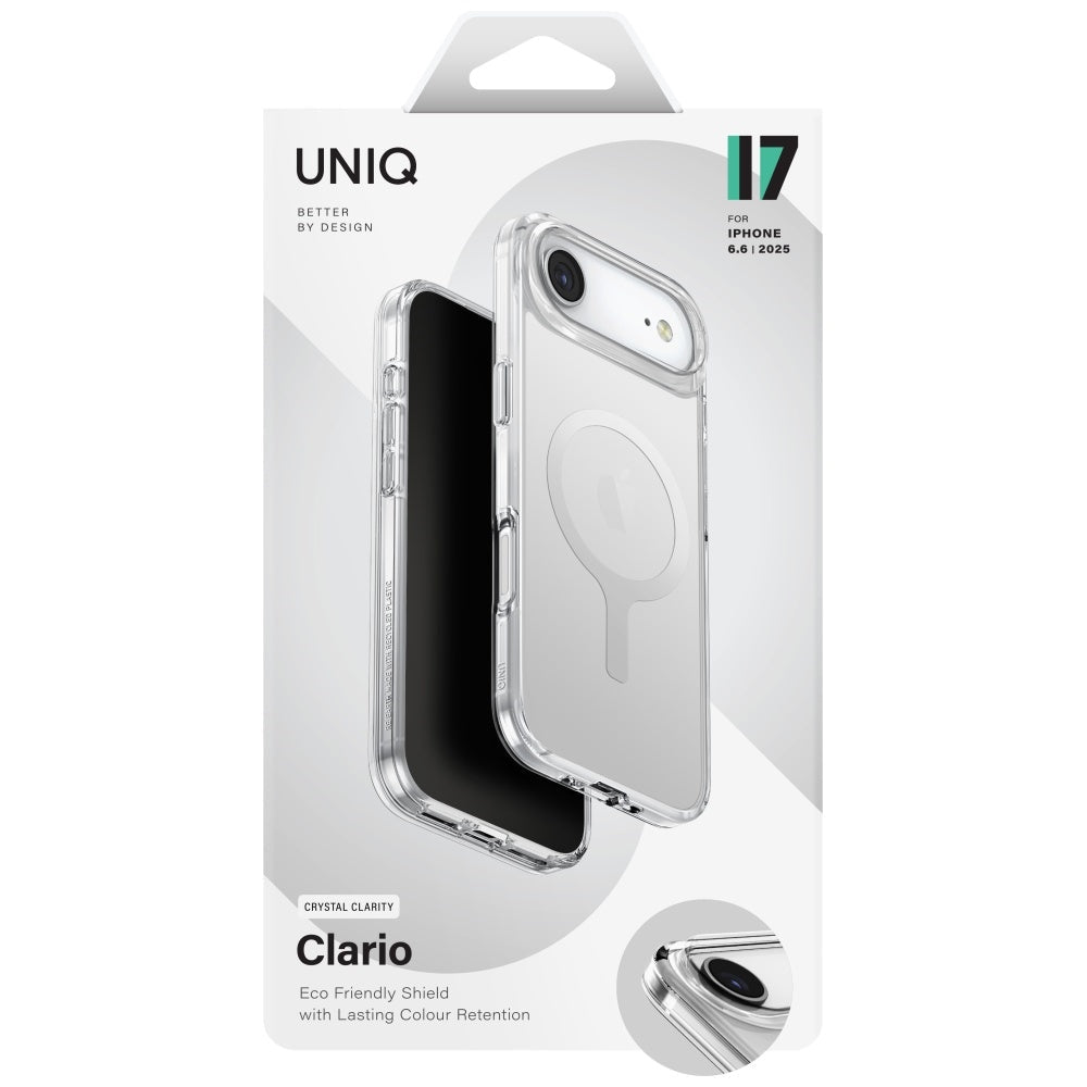 Uniq iPhone Air - Σκληρή Θήκη με Πλαίσιο Σιλικόνης και MagSafe - Clario MagClick Charging - Clear