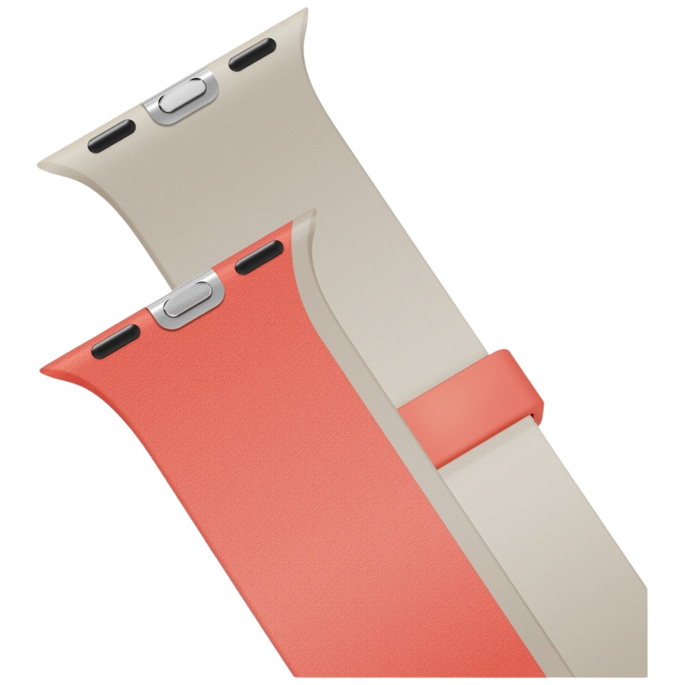 Uniq Λουράκι Apple Watch 8/9/10/11 - SE (1/2/3) - Ultra (1/2/3) – 44/45/46/49mm Μαγνητικό Σιλικόνης Διπλής Όψης - Revix IV - Pink / Beige