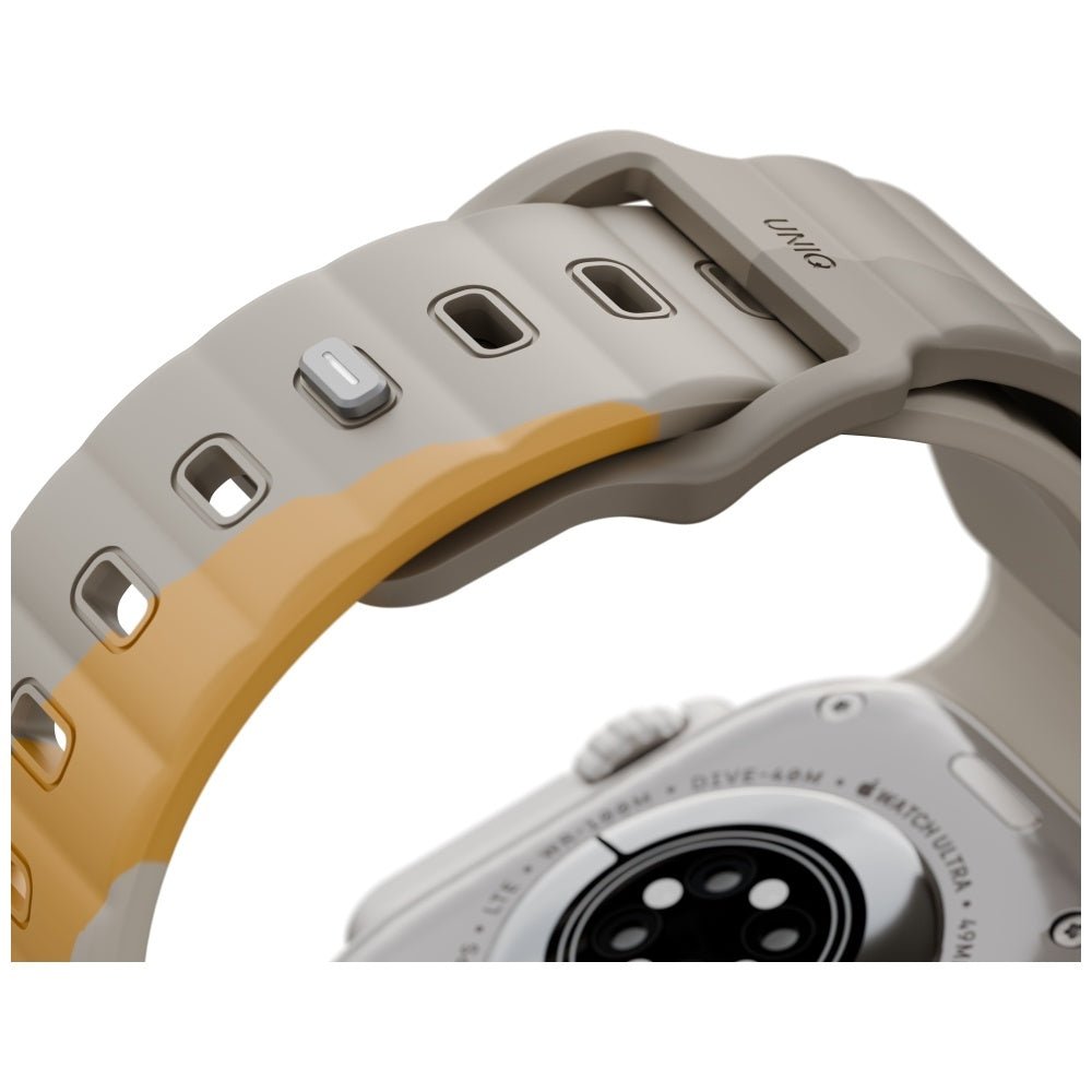 Uniq Λουράκι Apple Watch 8/9/10/11 - SE (1/2/3) - Ultra (1/2/3) – 44/45/46/49mm - Stride DE Rubber - Beige
