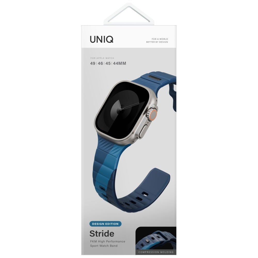 Uniq Λουράκι Apple Watch 8/9/10/11 - SE (1/2/3) - Ultra (1/2/3) – 44/45/46/49mm - Stride DE Rubber - Storm