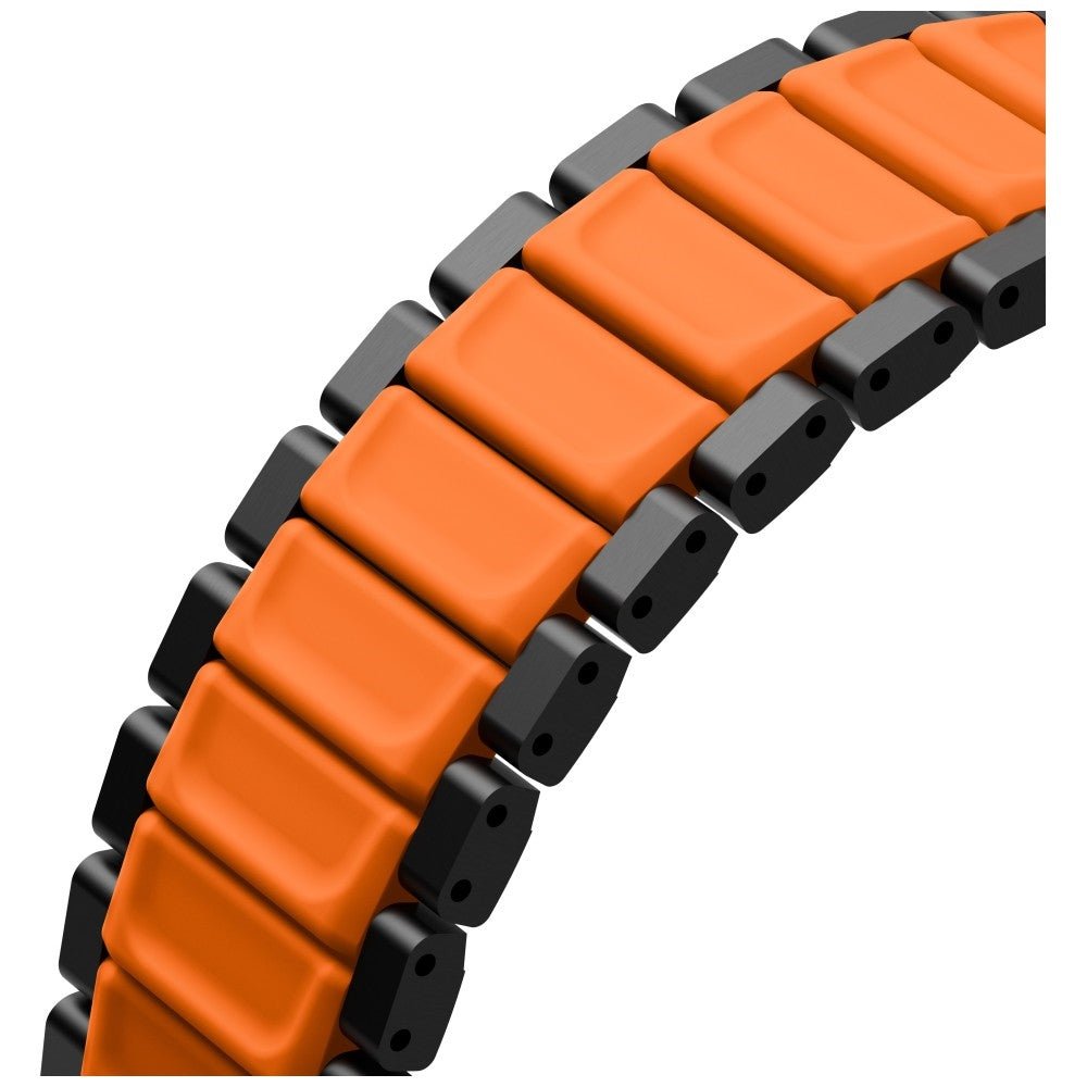 Uniq Λουράκι Apple Watch 8/9/10/11 - SE (1/2/3) - Ultra (1/2/3) – 44/45/46/49mm Strova Flex από Ανοξείδωτο Ατσάλι - Black / Orange