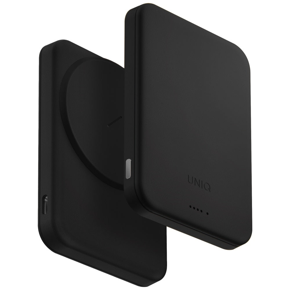 Uniq Lyden Lexa Magnetic - Ασύρματο MagSafe PowerBank Κινητού 5000mAh με Καλώδιο Type - C - Black