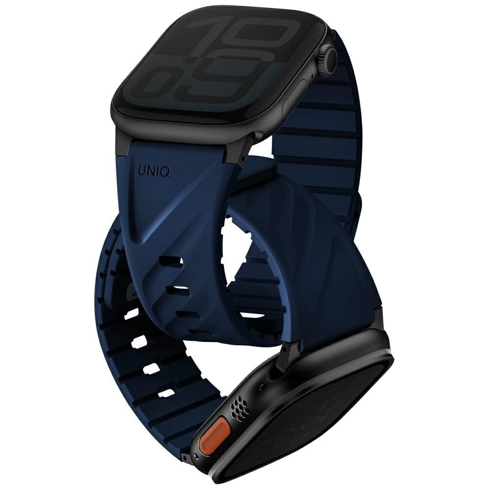 Uniq Μαγνητικό Λουράκι Apple Watch 4/5/6/7/8/9/10/11 - SE (1/2/3) - Ultra (1/2/3) – 40/41/42/44/45/46/49mm - Fluo - Blue