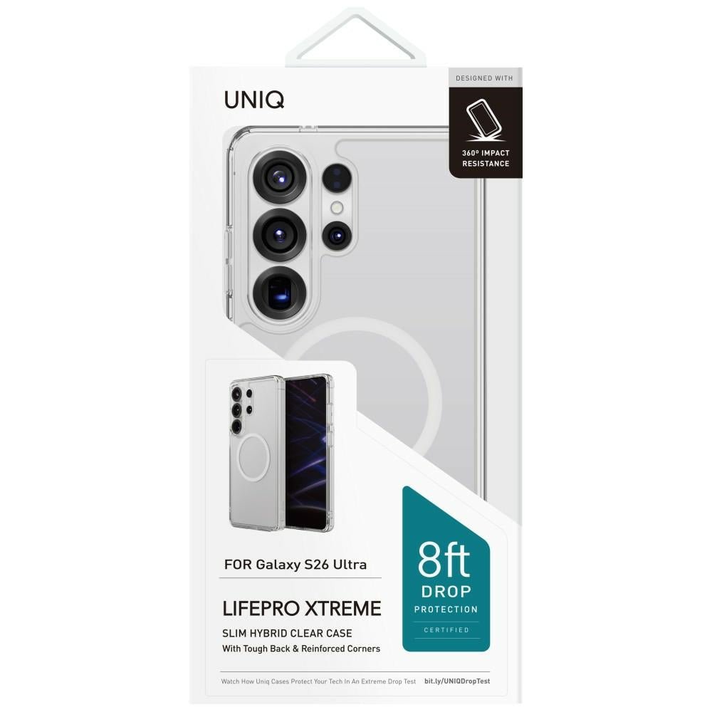 Uniq Samsung Galaxy S26 Ultra Σκληρή Θήκη με Πλαίσιο Σιλικόνης και MagSafe - LifePro Xtreme Magclick - Clear