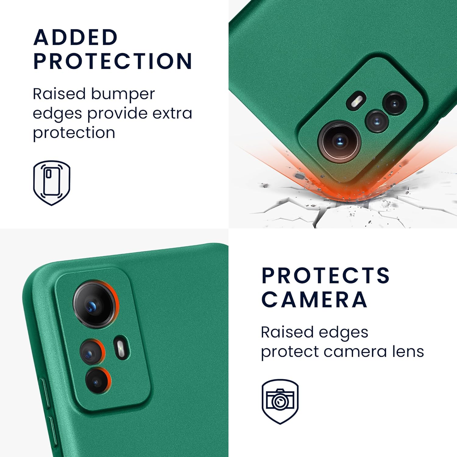 KW Xiaomi Redmi Note 12S Θήκη Σιλικόνης TPU - Metallic Dark Green
