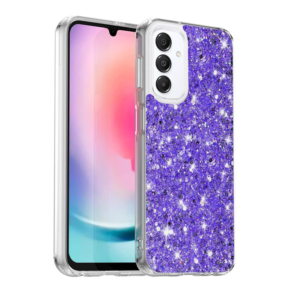 Techsuit Samsung Galaxy A16 4G / A16 5G - Sparkly Glitter - Σκληρή Θήκη με Πλαίσιο Σιλικόνης - Purple